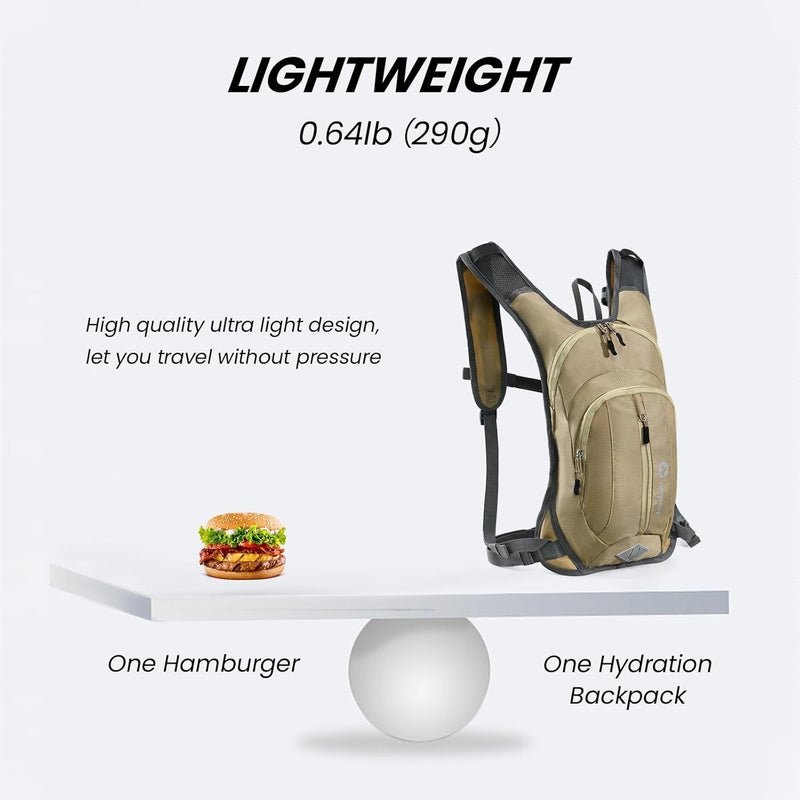 Nepest Hydration Pack Backpack for Women & Men, Lightweight Water Backpack with 2L Water Bladder for Hiking Cycling Running Biking - Image 4